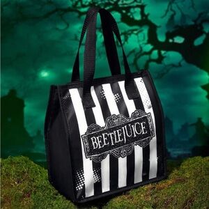 Beetlejuice Black & White Insulated Lunch Bag NEW 🏷️